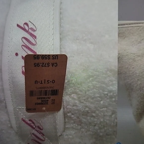 Pink Victoria Secret White Faux Fur Tote Handbag Tote Purse New - Picture 3 of 4